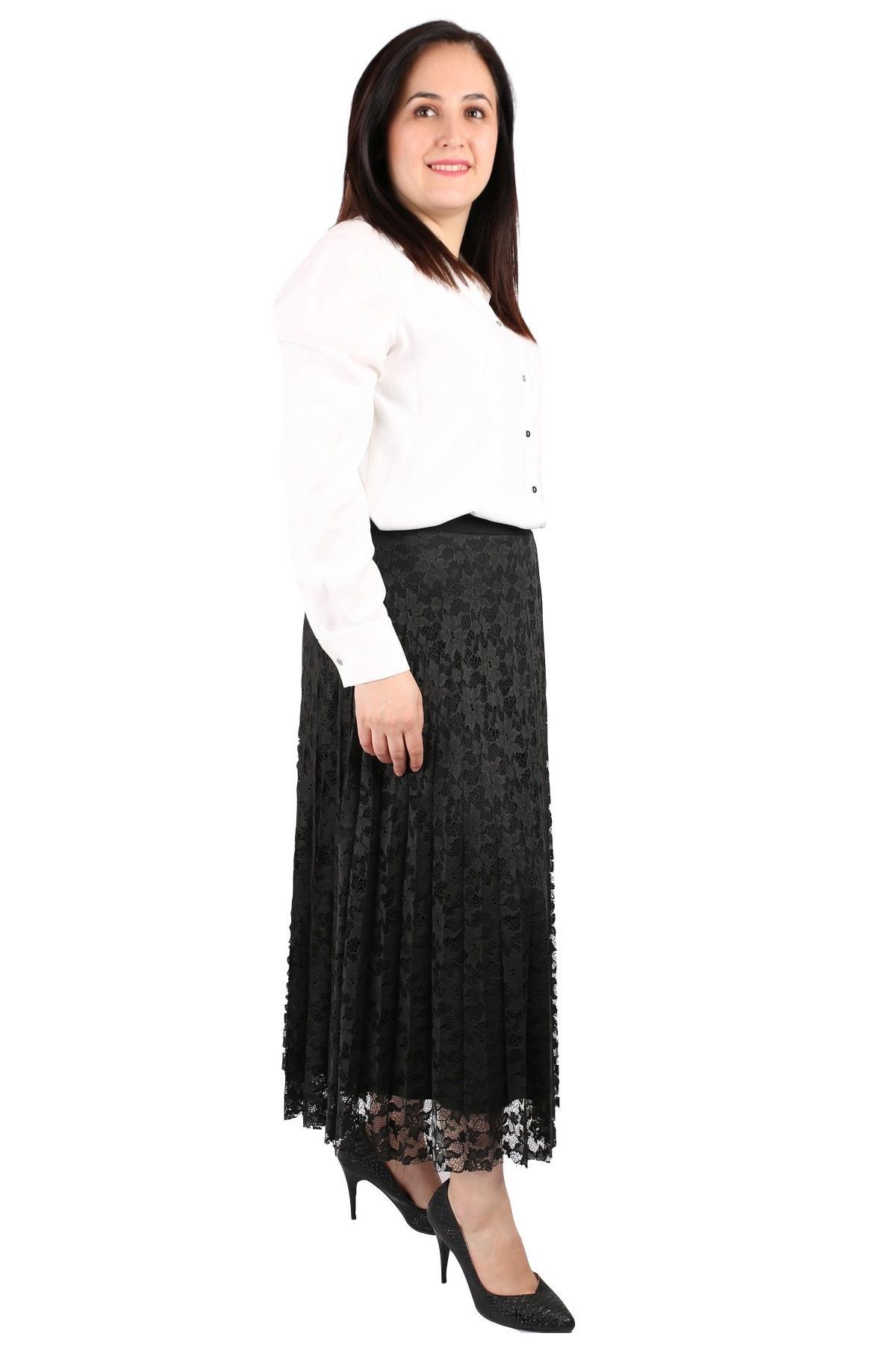 Fierte Kadın Etek Vlm123 Diz Altı Spor Haki Siyah Beyaz Bordo Alt Giyim